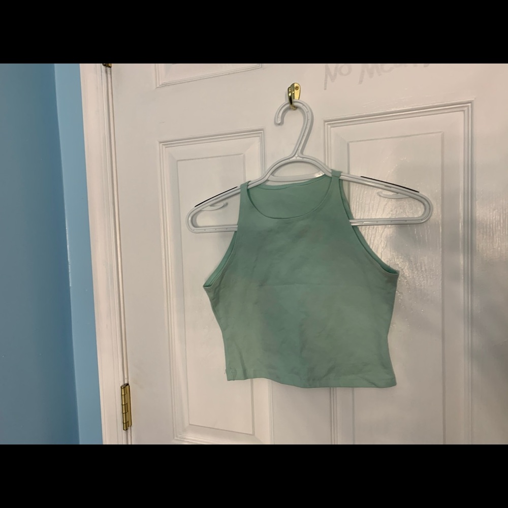 Teal American Apparel sleeveless tank top